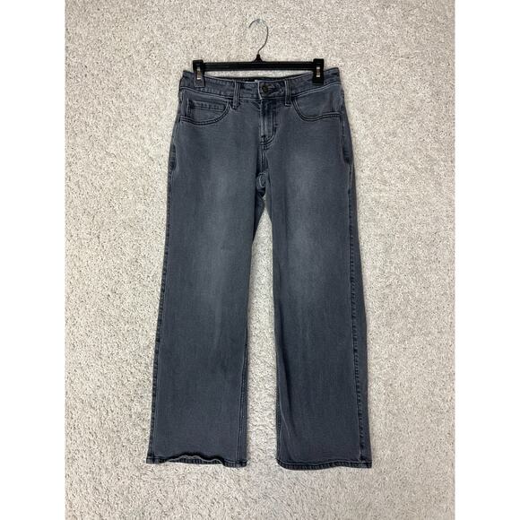 Hollister Low Rise Baggy Jeans Womens 26 R Gray Denim Grunge Skater - Picture 1 of 10